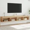 Image de Meubles Tv Avec Lumières Led 2 Pcs Chêne Sonoma 100x30x30 Cm Vidaxl