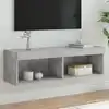 Image de Meuble Tv Avec Lumières Led Gris Béton 100x30x30 Cm Vidaxl