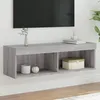 Image de Meuble Tv Avec Lumières Led Sonoma Gris 100x30x30 Cm Vidaxl