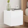 Image de vidaXL Meubles TV Muraux avec Lumières LED 2 pcs Armoires de Télévision Suspendues avec Rangement Meubles Télé Flottants 837219