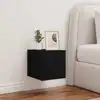 Image de Meubles Tv Muraux Avec Lumières Led 2 Pcs Noir 30,5x35x30 Cm Vidaxl