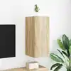 Image de Meuble Tv Mural Avec Lumières Led Chêne Sonoma 30,5x35x70 Cm Vidaxl