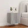 Image de Meuble Tv Mural Avec Lumières Led Sonoma Gris 40,5x35x40 Cm Vidaxl