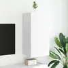 Image de Meuble Tv Mural Avec Lumières Led Blanc 40,5x35x80 Cm Vidaxl