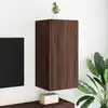 Image de Meuble Tv Mural Avec Lumières Led Chêne Marron 40,5x35x80 Cm Vidaxl