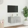 Image de Meuble Tv Mural Avec Lumières Led Gris Béton 60x35x31 Cm Vidaxl