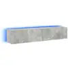Image de Vidaxl meubles tv muraux et lumières led 2pcs gris béton 80x35x31 cm