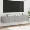 Image de Meubles Tv Muraux Et Lumières Led 2pcs Sonoma Gris 80x35x31 Cm Vidaxl