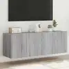 Image de Meubles Tv Muraux Et Lumières Led 2pcs Sonoma Gris 60x35x41 Cm Vidaxl