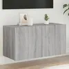 Image de vidaXL Meuble TV Mural avec Lumières LED Armoire de Télévision Suspendue avec Rangement Meuble Télé Flottant Moderne 837321