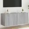 Image de Meuble Tv Mural Avec Lumières Led Sonoma Gris 100x35x41 Cm Vidaxl