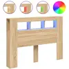 Image de Vidaxl tête de lit à led chêne sonoma 140x18,5x103,5cm bois ingénierie
