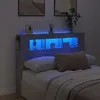 Image de vidaXL Tête de Lit à LED Tête de Cadre de Lit Accessoire de Lit Double Meuble de Chambre à Coucher Maison Intérieur Gris 837347