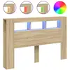Image de Vidaxl tête de lit à led chêne sonoma 160x18,5x103,5cm bois ingénierie