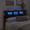 Image de Tête De Lit À Led Chêne Fumé 160x18,5x103,5cm Bois D'ingénierie Vidaxl