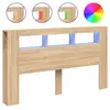 Image de Vidaxl tête de lit à led chêne sonoma 180x18,5x103,5cm bois ingénierie