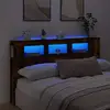 Image de Tête De Lit À Led Chêne Fumé 180x18,5x103,5cm Bois D'ingénierie Vidaxl