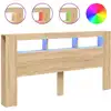Image de Tête De Lit À Led Chêne Sonoma 200x18,5x103,5cm Bois Ingénierie Vidaxl