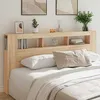 Image de vidaXL Tête de Lit à LED Accessoire de Lit Tête de Cadre de Lit Meuble de Chambre à Coucher Chêne Sonoma 837367