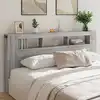 Image de Tête De Lit À Led Sonoma Gris 200x18,5x103,5 Cm Bois Ingénierie Vidaxl