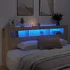 Image de Tête De Lit À Led Chêne Sonoma 220x18,5x103,5cm Bois Ingénierie Vidaxl