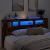 Image de Tête De Lit À Led Chêne Fumé 220x18,5x103,5cm Bois D'ingénierie Vidaxl