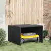 Image de Garage Pour Robot Tondeuse Noir 86x90x52/57 Cm Résine Tressée Vidaxl