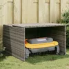 Image de Garage pour robot tondeuse gris 86x90x52 57 cm résine tressée