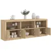 Image de Buffet Avec Lumières Led Chêne Sonoma 181,5x37x67 Cm Vidaxl