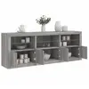 Image de Buffet Avec Lumières Led Sonoma Gris 181,5x37x67 Cm Vidaxl