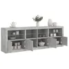 Image de vidaXL Buffet avec Lumières LED Armoire avec Porte Meuble de Rangement Organisateur de Salon Salle de Séjour Maison 3209012