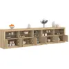 Image de Buffet Avec Lumières Led Chêne Sonoma 283x37x67 Cm Vidaxl