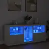 Image de Buffet Avec Lumières Led Blanc 162x37x67 Cm Vidaxl