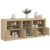 Image de Buffet Avec Lumières Led Chêne Sonoma 162x37x67 Cm Vidaxl
