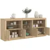 Image de Buffet Avec Lumières Led Chêne Sonoma 181,5x37x67 Cm Vidaxl