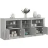 Image de Buffet Avec Lumières Led Gris Béton 181,5x37x67 Cm Vidaxl