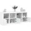 Image de Buffet Avec Lumières Led Blanc 164x37x67 Cm Vidaxl