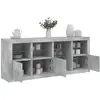 Image de Buffet Avec Lumières Led Gris Béton 164x37x67 Cm Vidaxl