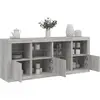 Image de Buffet Avec Lumières Led Sonoma Gris 164x37x67 Cm Vidaxl