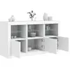 Image de Buffet Avec Lumières Led Blanc 123x37x67 Cm Vidaxl