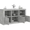 Image de Buffet Avec Lumières Led Gris Béton 123x37x67 Cm Vidaxl