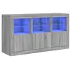 Image de Vidaxl buffet avec lumières led sonoma gris 123x37x67 cm