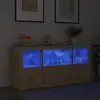 Image de Buffet Avec Lumières Led Chêne Sonoma 142,5x37x67 Cm Vidaxl