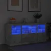 Image de vidaXL Buffet avec Lumières LED Armoire avec Porte Meuble de Rangement Organisateur de Salle de Séjour Intérieur 3209068