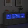 Image de Buffet Avec Lumières Led Sonoma Gris 142,5x37x67 Cm Vidaxl