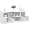 Image de Buffet Avec Lumières Led Blanc 163x37x67 Cm Vidaxl