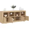Image de Buffet Avec Lumières Led Chêne Sonoma 163x37x67 Cm Vidaxl