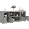 Image de Buffet Avec Lumières Led Sonoma Gris 163x37x67 Cm Vidaxl