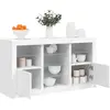 Image de Buffet Avec Lumières Led Blanc 123x37x67 Cm Vidaxl