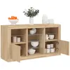 Image de Buffet Avec Lumières Led Chêne Sonoma 123x37x67 Cm Vidaxl